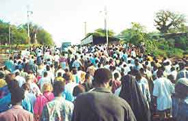 Passengers on board the Mombasa ferry